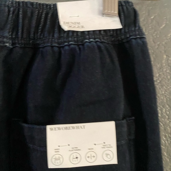 NWT WE WORE WHAT DENIM JOGGER XS HIGH RISE - Picture 5 of 7
